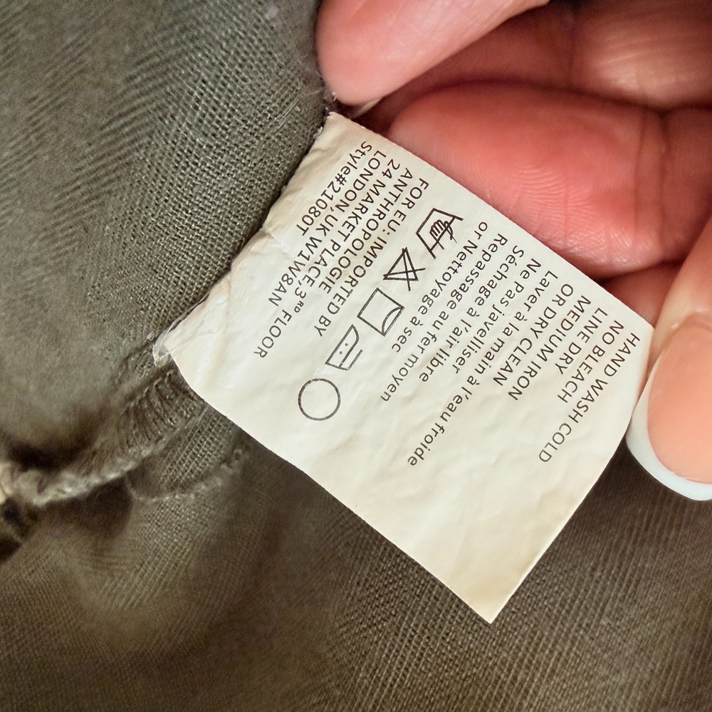 Tiny Leslie by Anthropologie Jacket sz Small Embroidered Dark Green Utility - Picture 12 of 13